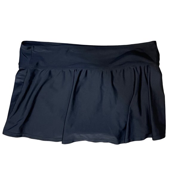 Kona Sol Women's Swim Skirtini Skirt Size 16W/18W Black - Picture 2 of 5